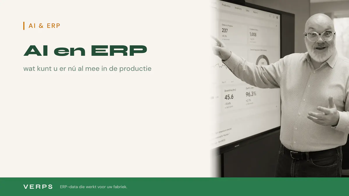 AI en ERP: wat kunt u er nú al mee in de productie?