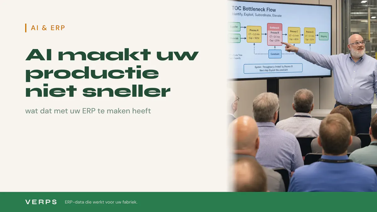 Waarom AI uw productie niet sneller maakt (en wat dat met uw ERP te maken heeft)