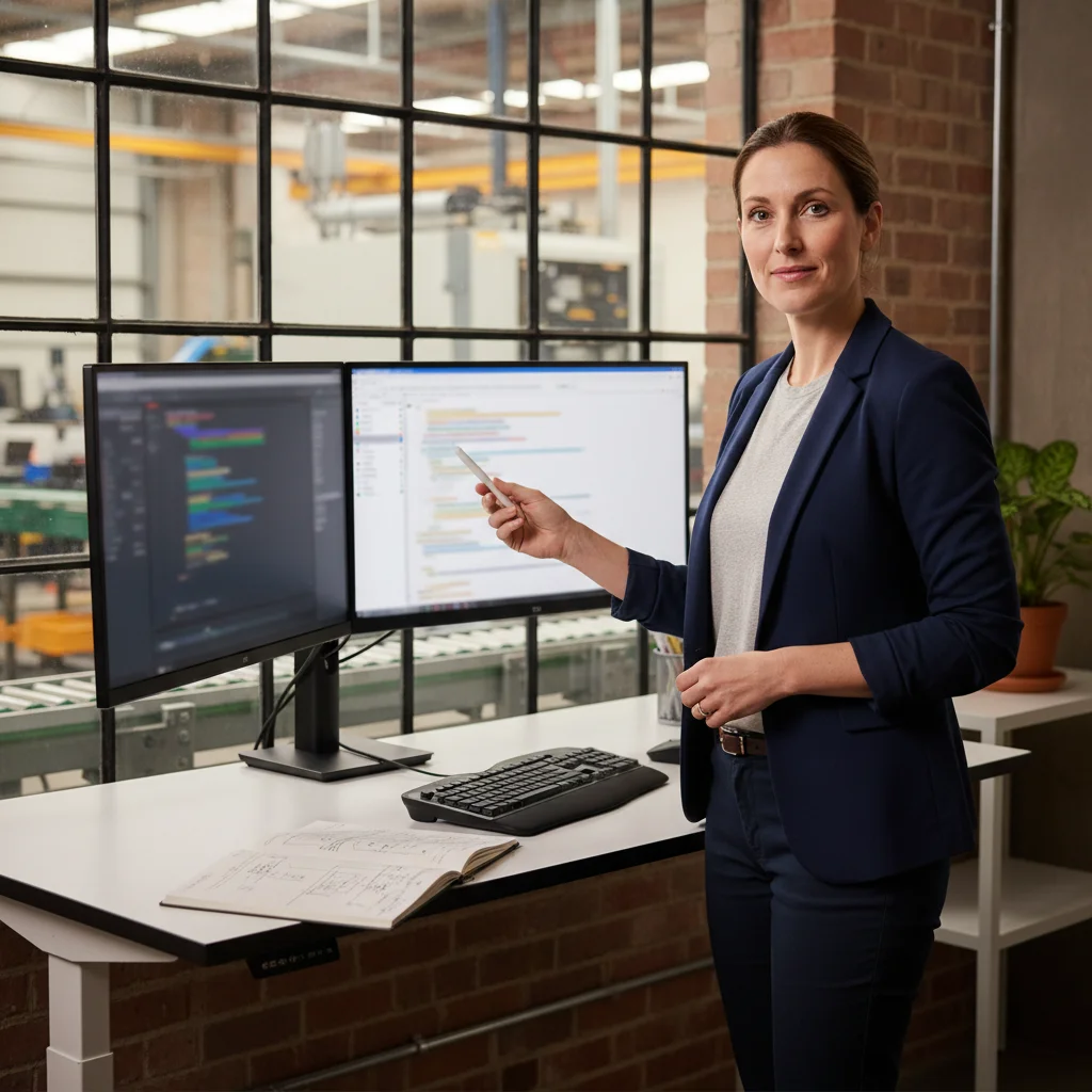 IT-consultant werkt aan maatwerk ERP-koppeling